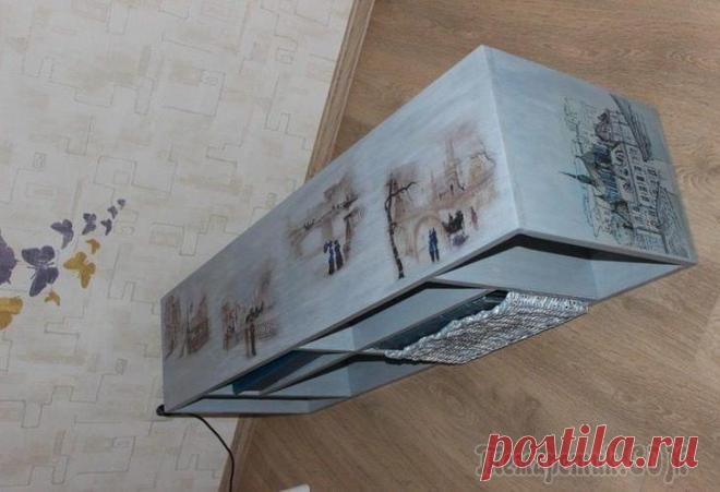 Декорируем деревянный стол-тумбу