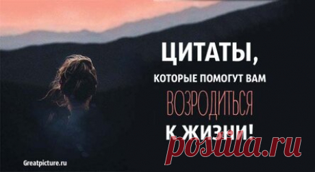 Цитаты, которые помогут вам возродиться к жизни!