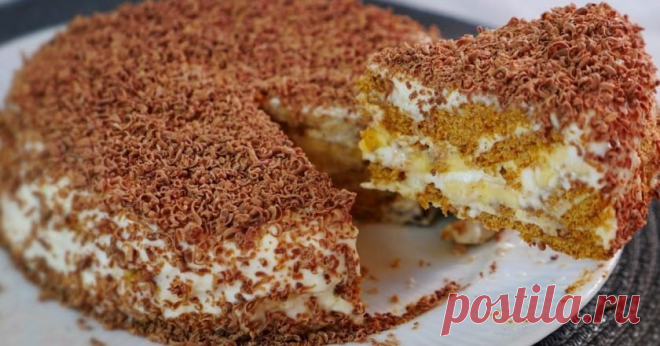 Банановый торт со сметанным кремом - Со Вкусом