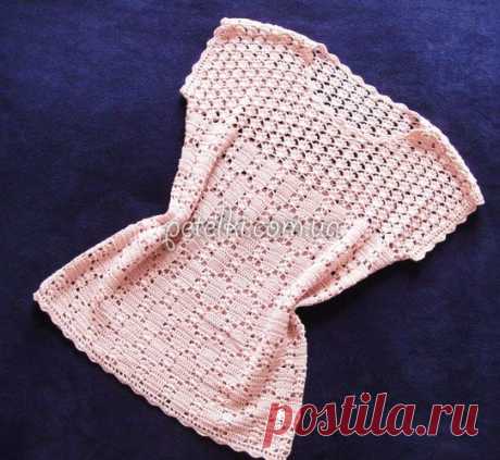 Ажурная кофточка крючком. Схемы вязания