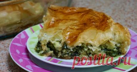 Пирог со шпинатом и творогом из теста фило Блог с рецептами, кулинарные рецепты, рецепты для мультиварки, простые рецепты