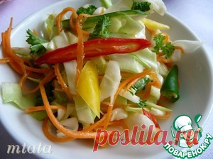 Молодая капуста острая - кулинарный рецепт