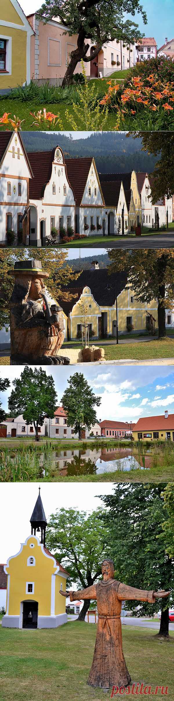 Деревня Голашовице с пряничными домиками. Чехия