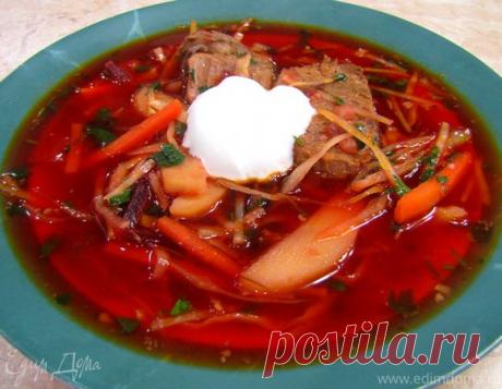 Борщ по рецепту прабабушки (со способом приготовления мясного бульона). Ингредиенты: грудинка, картофель, морковь | Официальный сайт кулинарных рецептов