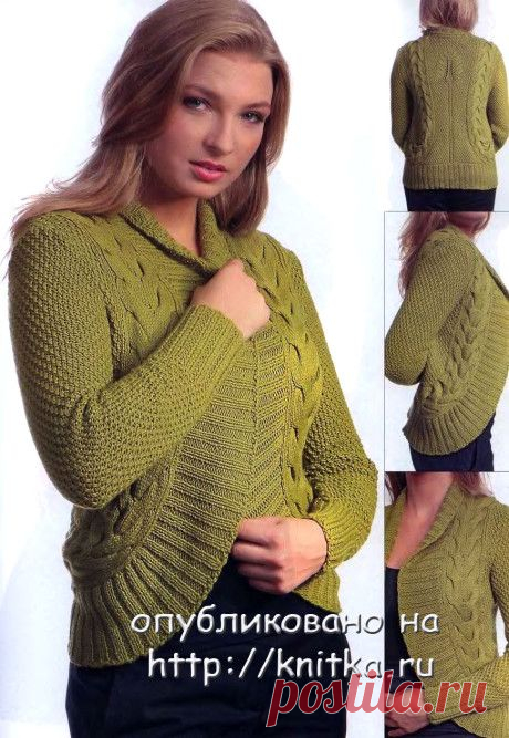 Жакет спицами. Обзор 36 вязаных жакетов спицами на knitka.ru. Бесплатно, Вязание для женщин