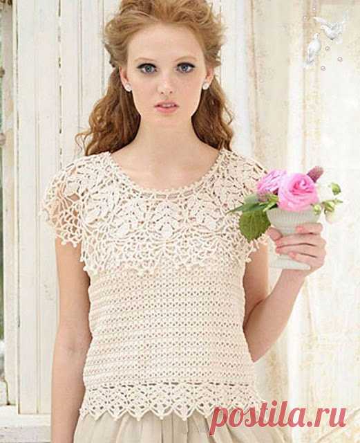 Irish crochet &: CROCHET BLOUSE.