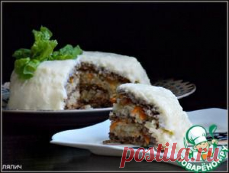 Тефтельный &quot; торт &quot; с яично-лимонным кремом ( Юварлакя &quot;турта&quot; авголемона ) - кулинарный рецепт