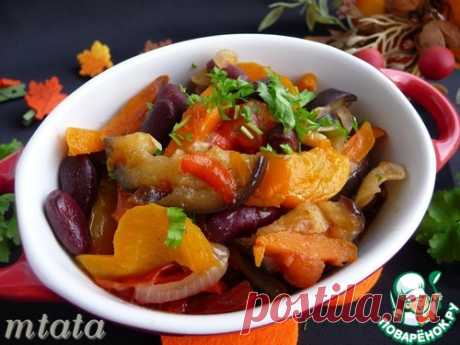 Овощное рагу из баклажанов с фасолью - кулинарный рецепт