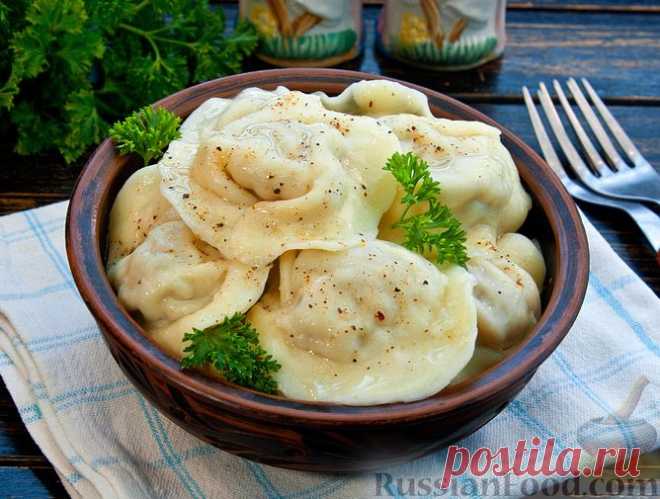 Пельмени с мясом и сыром