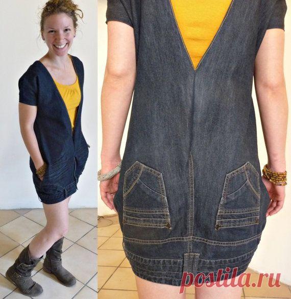 Платье из джинсов / Переделка джинсов / Своими руками - выкройки, переделка одежды, декор интерьера своими руками - от ВТОРАЯ УЛИЦА