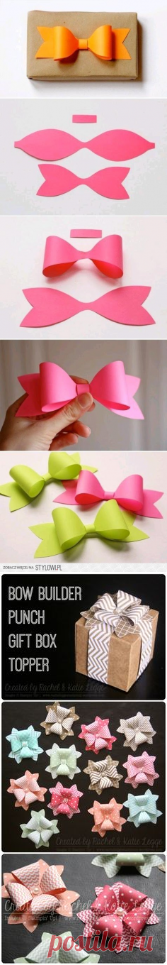 Laço de papel | DIY :D | Бумажные луки, Поделки и Подарочные коробки