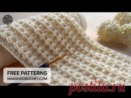 VERY SIMPLE Crochet Pattern for Beginners! 😍 MARVELOUS Crochet Stitch for Scarf, Sweater & Blanket