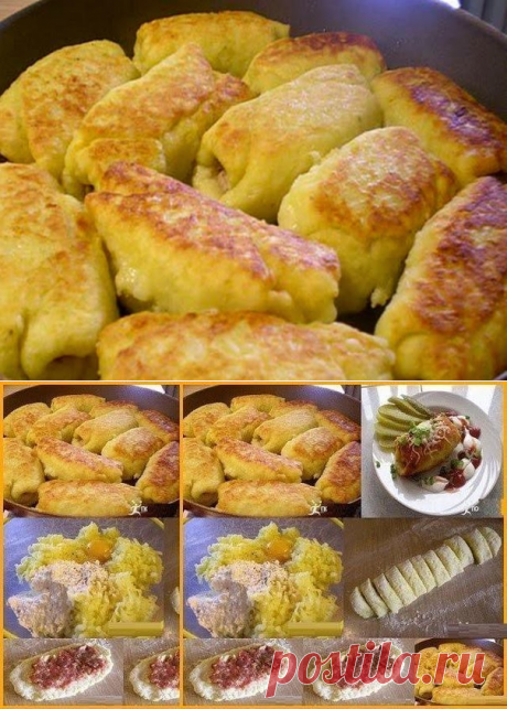 Картофельные рулетики с фаршем