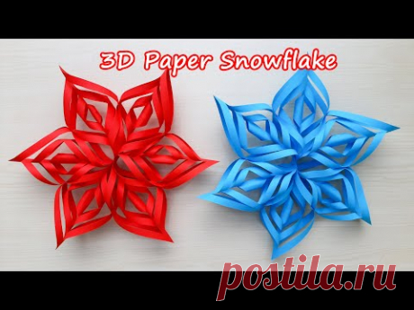 DIY 3D Paper Snowflake / DIY Christmas Decorations & Gifts / Góc nhỏ Handmade