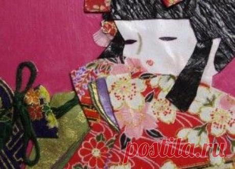 Японское рукоделие. Осиэ - объемные картины из ткани и картона | Умелые ручки
