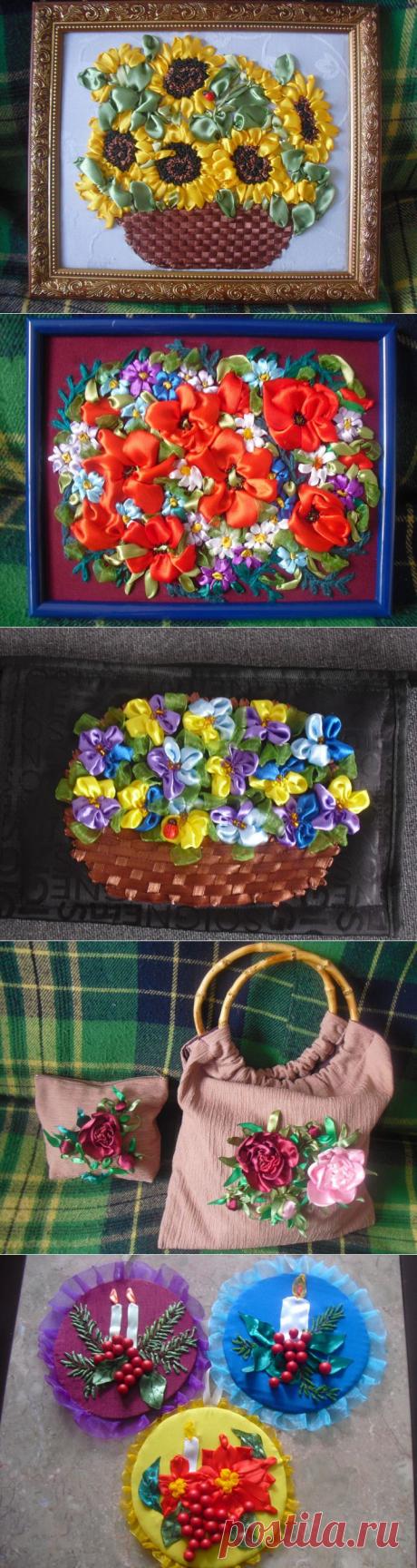 (+1) - Вышивка лентами. Мои работы. | Очумелые ручки