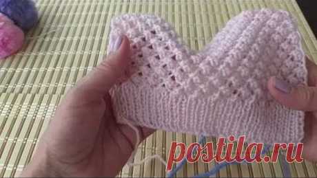 Ажурные шишечки.Вязание спицами.