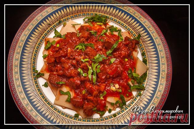 Традиционное узбекское блюдо — лахчак