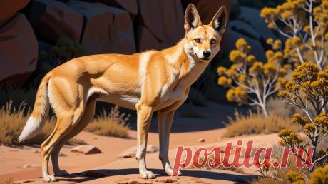 Диңго: Отражение дикой природы Австралии. Картинка из нейросети Flux - Flux.1 примеры промтов - Форум ИИ о нейросетях - Yes Ai