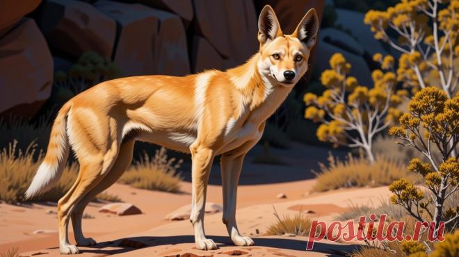 Диңго: Отражение дикой природы Австралии. Картинка из нейросети Flux - Flux.1 примеры промтов - Форум ИИ о нейросетях - Yes Ai