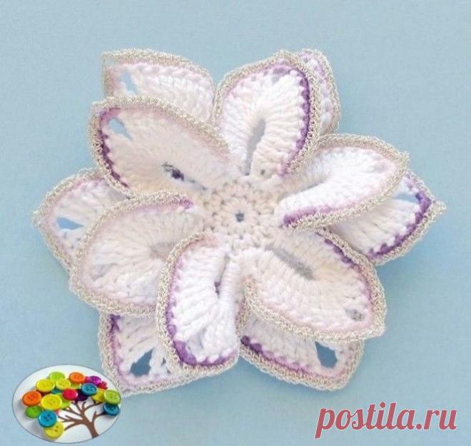 Нежный и красивый цветок крючком — DIYIdeas