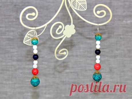 Серьги из коралла и бирюзы от BRimar