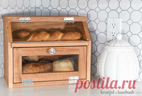 Two Story Bread Box This beautiful bread box is the perfect place to store your favorite loaves. The shelf is a built-in cutting board. And the plexiglass doors mean you can instantly see what you have in stock.