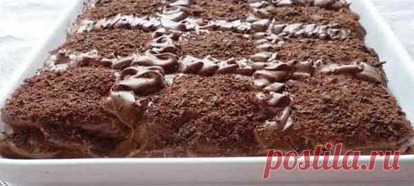 Торт «Кофе с шоколадом» без выпечки