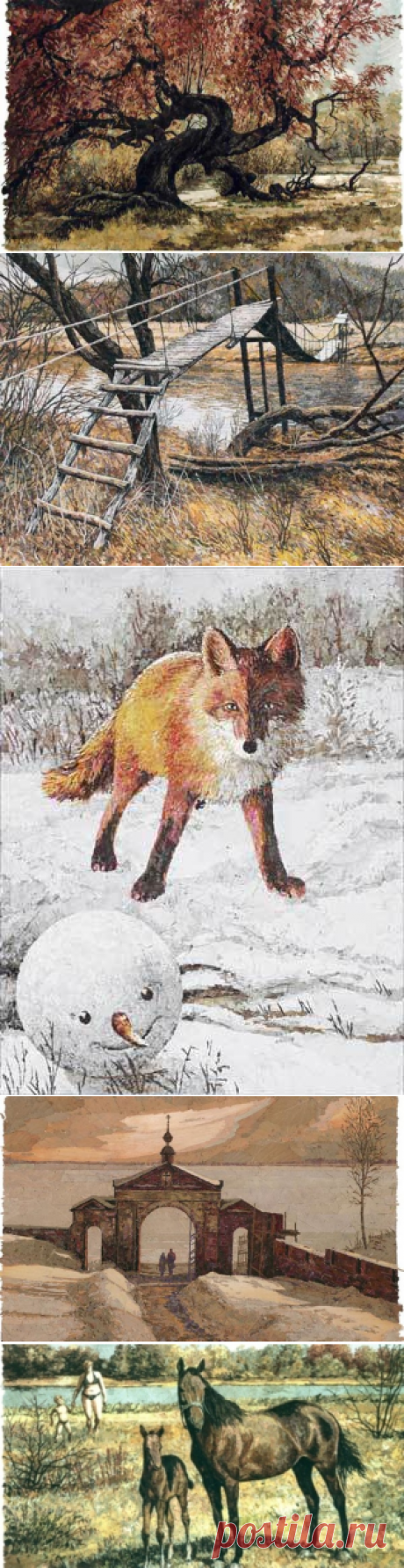 И вновь о "Юрковке".Потрясающий мастер, создатель техники живописи листьями «флорийская мозаика» - Юрков Александр Николаевич. Его «флорийские мозаики» собраны из мельчайших частичек сухих листьев и травы.