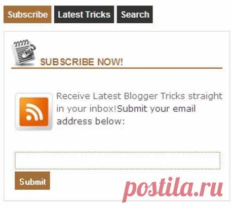 Добавить WordPress Стиль меню вкладки-приложения Чтобы Blogger! - Мои Blogger хитрости