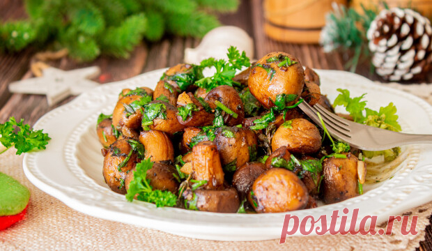 Чесночные шампиньоны за 15 минут От запаха слюнки текут!