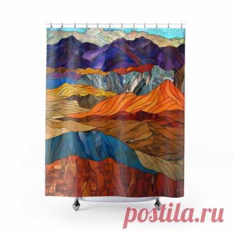 Cortina de ducha del Parque Nacional del Valle de la Muerte, regalo con aspecto de vidriera para amantes de la naturaleza, regalo para amantes del parque, decoración del Parque Nacional - Etsy Chile