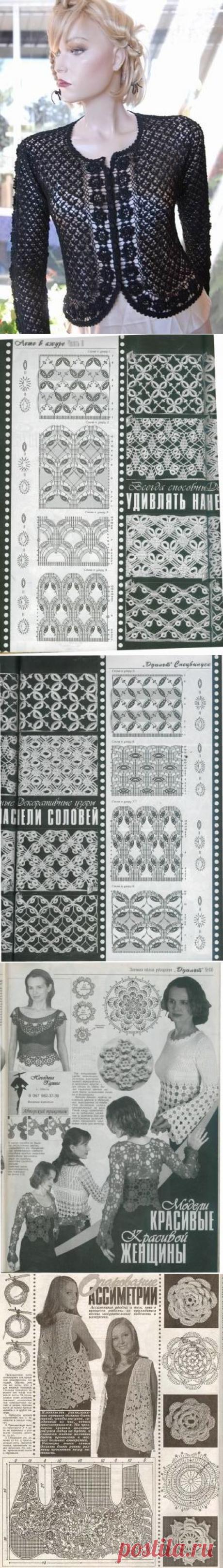 Черный жакет с цветами