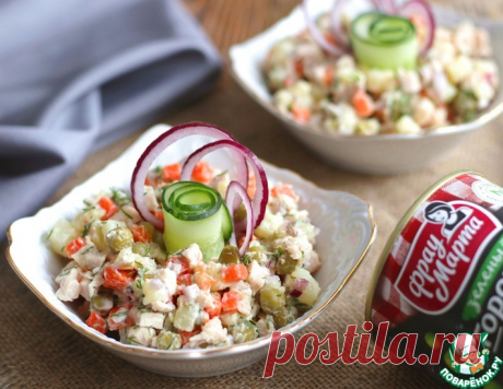 Салат с копченой курицей – кулинарный рецепт
