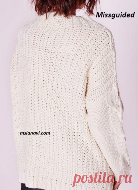 (+1) Широкий свитер от Missguided (вязание спицами)