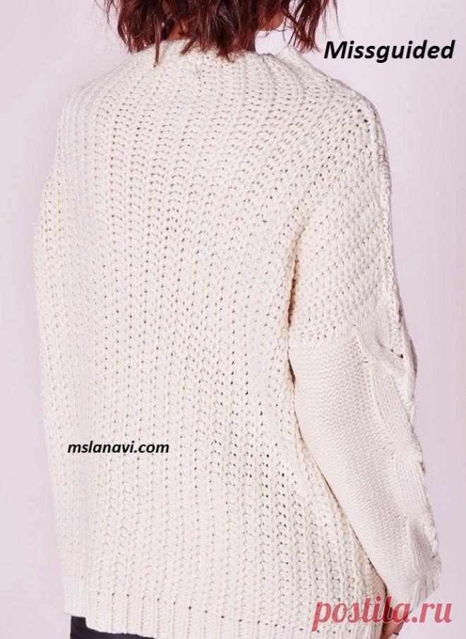 (+1) Широкий свитер от Missguided (вязание спицами)