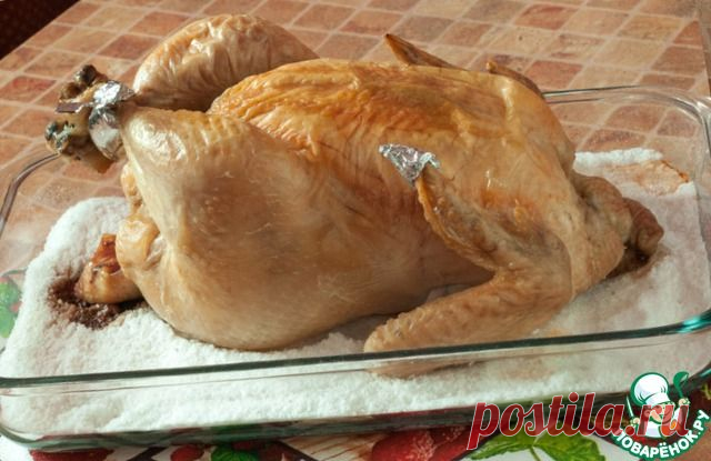 ОБАЛДЕННО СОЧНАЯ С СУХОЙ ХРУСТЯЩЕЙ КОРОЧКОЙ КУРИЦА НА СОЛИ