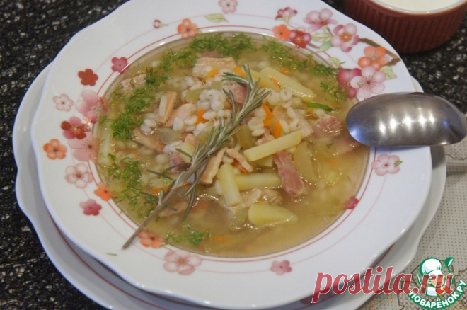 Рассольник с копченой грудинкой Кулинарный рецепт