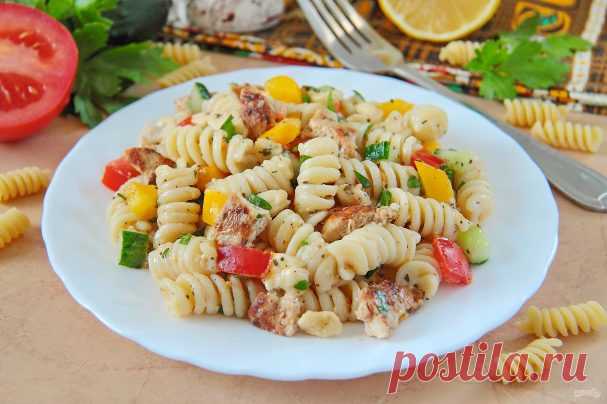 Салат с курицей и макаронами - пошаговый рецепт с фото на Повар.ру