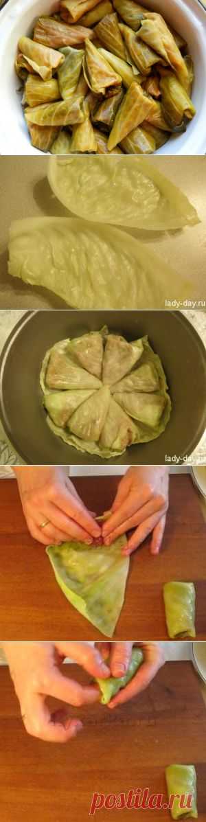 Оригинальный способ сворачивания голубцов | Четыре вкуса