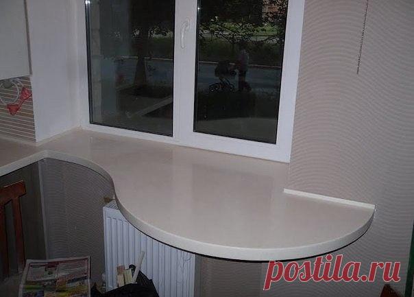 Столешница вместо подоконника.
