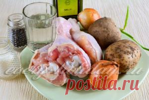 Куриные ножки с картошкой в духовке в рукаве рецепт с фото