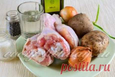 Куриные ножки с картошкой в духовке в рукаве рецепт с фото