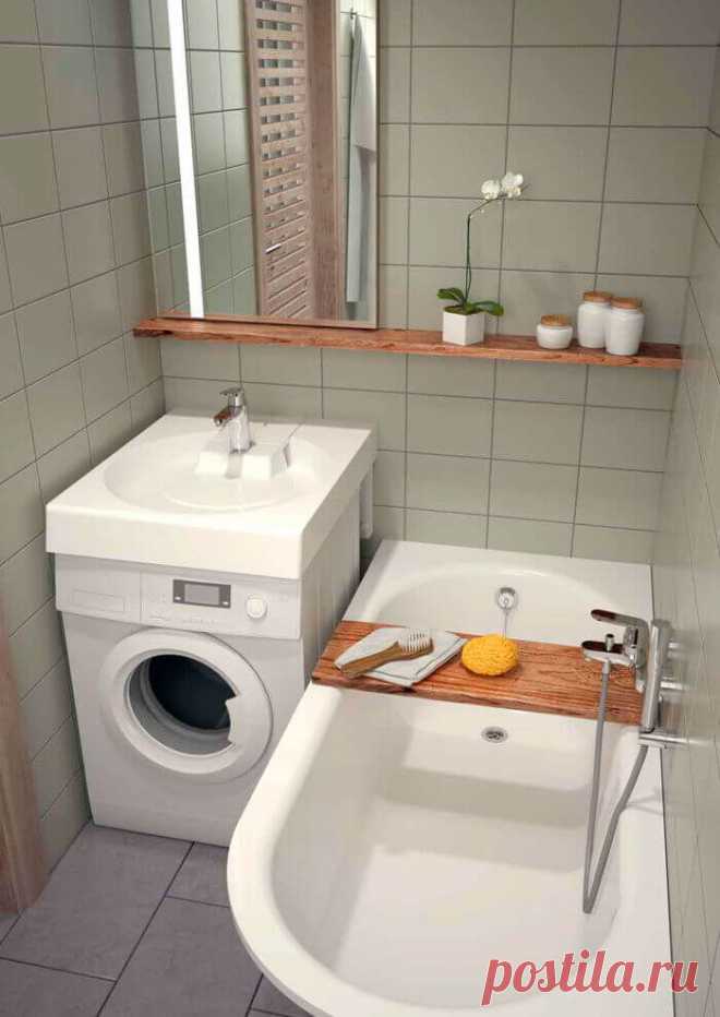 15 удачных идей для маленькой ванной комнаты