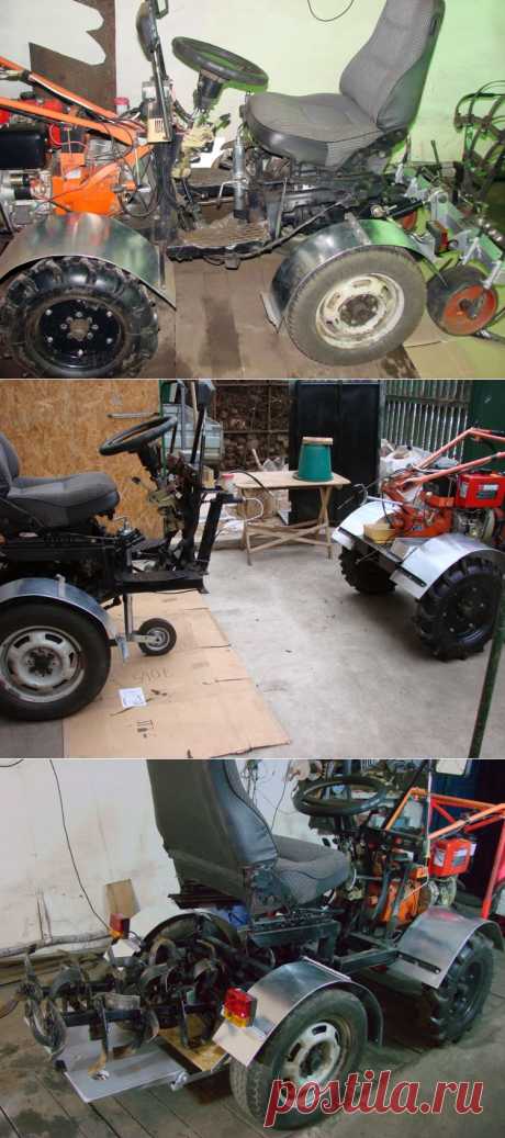 Своїми руками - Самодельный минитрактор или адаптер переднеприводный переломка с мотоблока ZUBR HT-135E | Форум &quot;Країна майстрів&quot;