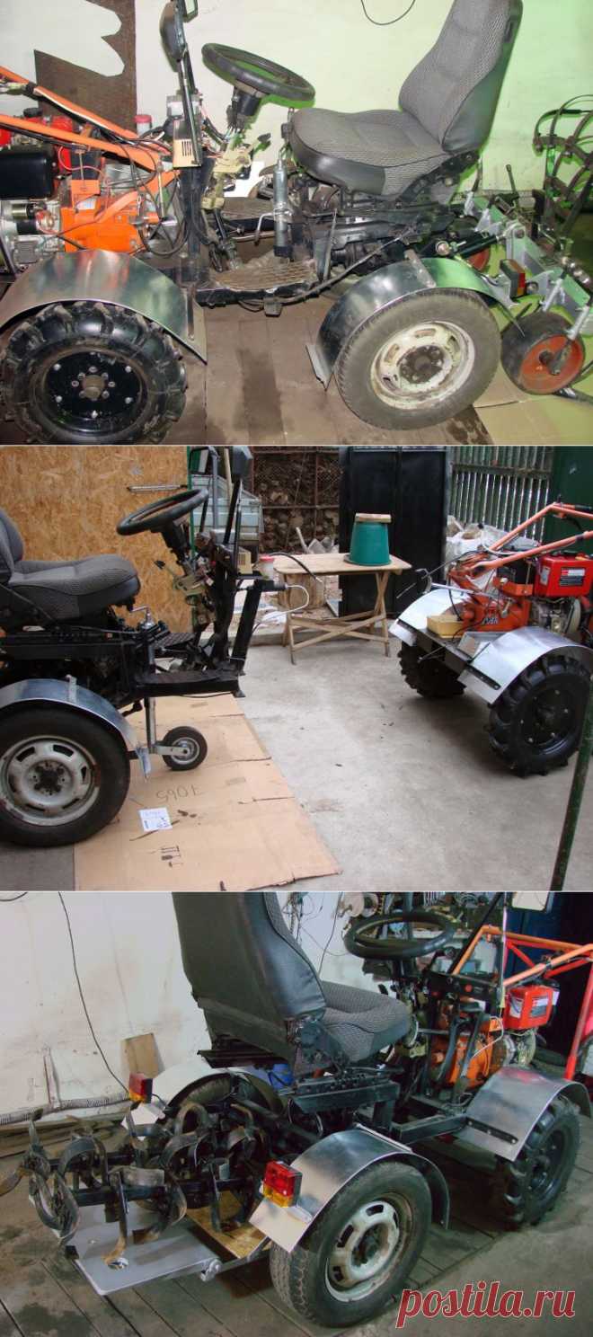 Своїми руками - Самодельный минитрактор или адаптер переднеприводный переломка с мотоблока ZUBR HT-135E | Форум "Країна майстрів"