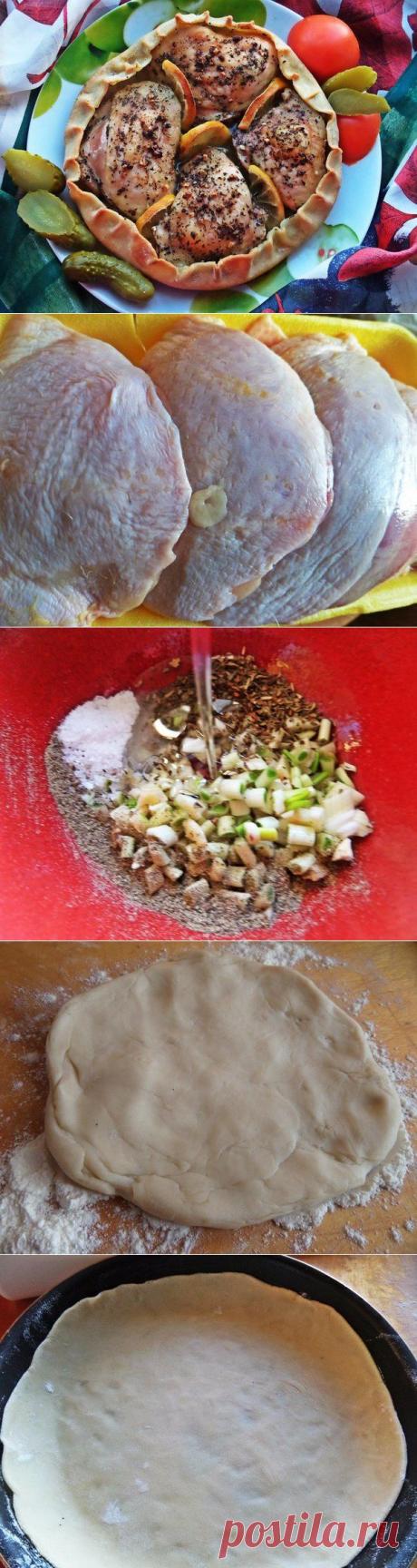 Курица, запечённая в съедобной тарелке | Банк кулинарных рецептов