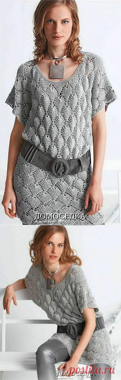 Ажурная туника спицами | ДОМОСЕДКА