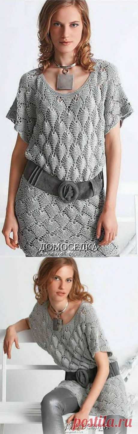 Ажурная туника спицами | ДОМОСЕДКА