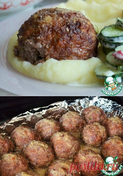 Мясные колобки в духовке – кулинарный рецепт